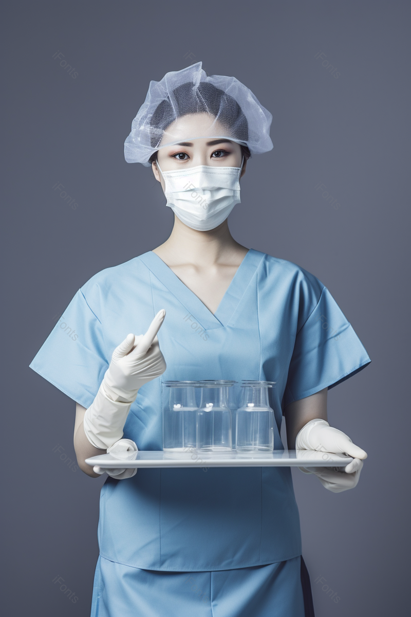 蓝色拿着烧瓶的医生护士救护医院健康检查救治半身像,高清,摄影图,摄影图片,图片大全,摄影图免费下载